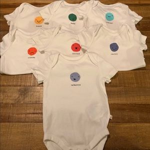 Baby Gap emotion onesies size 3-6